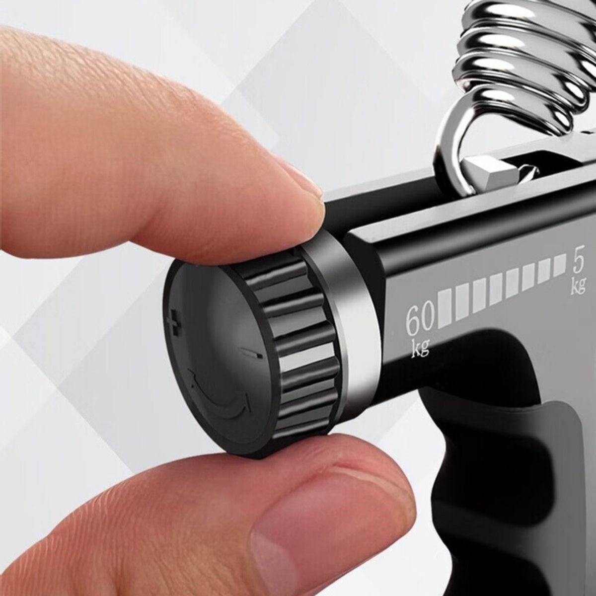 Handheld Spring with Exercise Tracking Counter